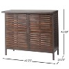 Christopher Knight Home Dana Acacia Wood Counter Stools and Slatted Bar Table with Storage Shelves - 3 of 4