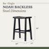 Maven Lane Noah Backless Vegan Leather Bar Height Bar Stool - 3 of 4