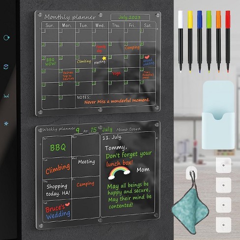 Jytue 17x12 Acrylic Magnetic Calendar Board Transparent Planning