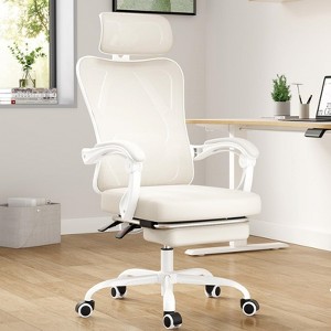 Fontoi Task and Office Chairs, Ergonomic Office Chair with Adjustable Lumbar Support, Home Office Desk Chair with Headrest, Beige, 24.8"*24.8"*49.2" - 1 of 4