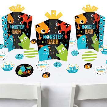 Big Dot of Happiness Monster Bash - Little Monster Birthday Party or Baby Shower Decor and Confetti - Terrific Table Centerpiece Kit - Set of 30