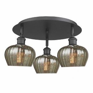 Fenton - 3 Light Flush Mount In Art Deco Style-8 Inches Tall and 18.25 Inches Wide - 1 of 1