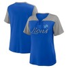 NFL Detroit Lions Women's Short Sleeve Lace Up V-Neck Top - 3 of 3