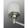Progress Lighting Alexa Collection 3-Light Chandelier, Brushed Nickel, Textured White Linen Glass - 2 of 2