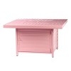 42" Square Aluminum 55000 BTUs Propane Paneled Fire Table with 2 Covers - Oakland Living
 - 2 of 4