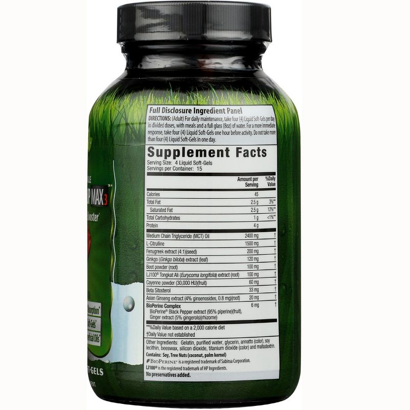 Irwin Naturals Dietary Supplements Active-Male Testosterone Up Max3 + Softgel 60ct, 2 of 5