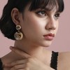 SOHI Women's Metallic Swirl Drop Earrings - 3 of 4