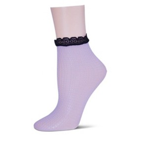 Memoi Trellis Dusty Women's Ankle Socks Dusty Lilac One Size - 1 of 2