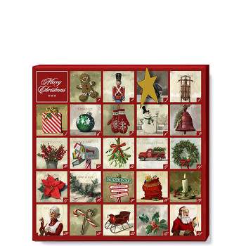Sullivans Darren Gygi Christmas Advent Calendar Canvas, Museum Quality Giclee Print, Gallery Wrapped, Handcrafted in USA