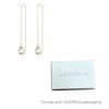 Adornia 14k Gold Plated Clear Crystal Threader Earrings - 4 of 4