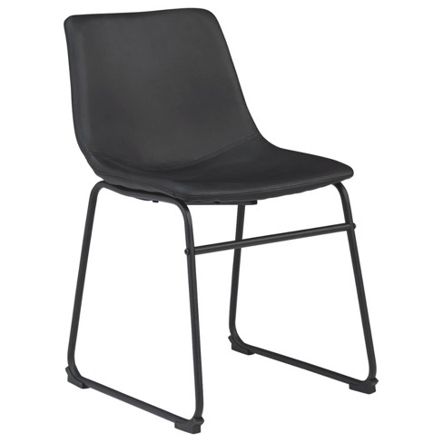 YEEFY Dining Chair Plastic Dining Room Chair Black Kitchen Chairs Set of 2