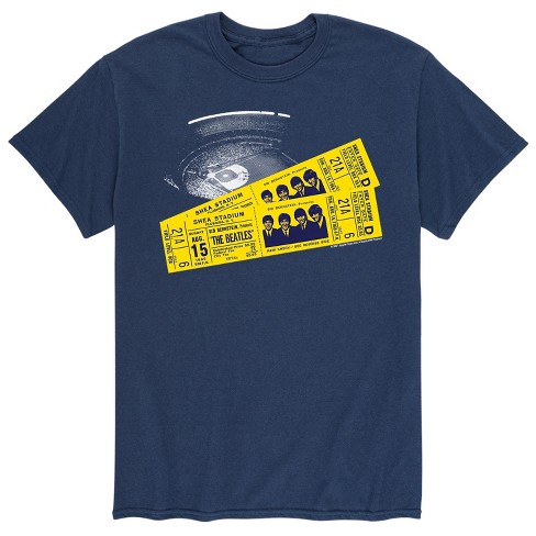 Men's - The Beatles - Shea Stadium Concert Tickets Short Sleeve Graphic T-Shirt - image 1 of 4