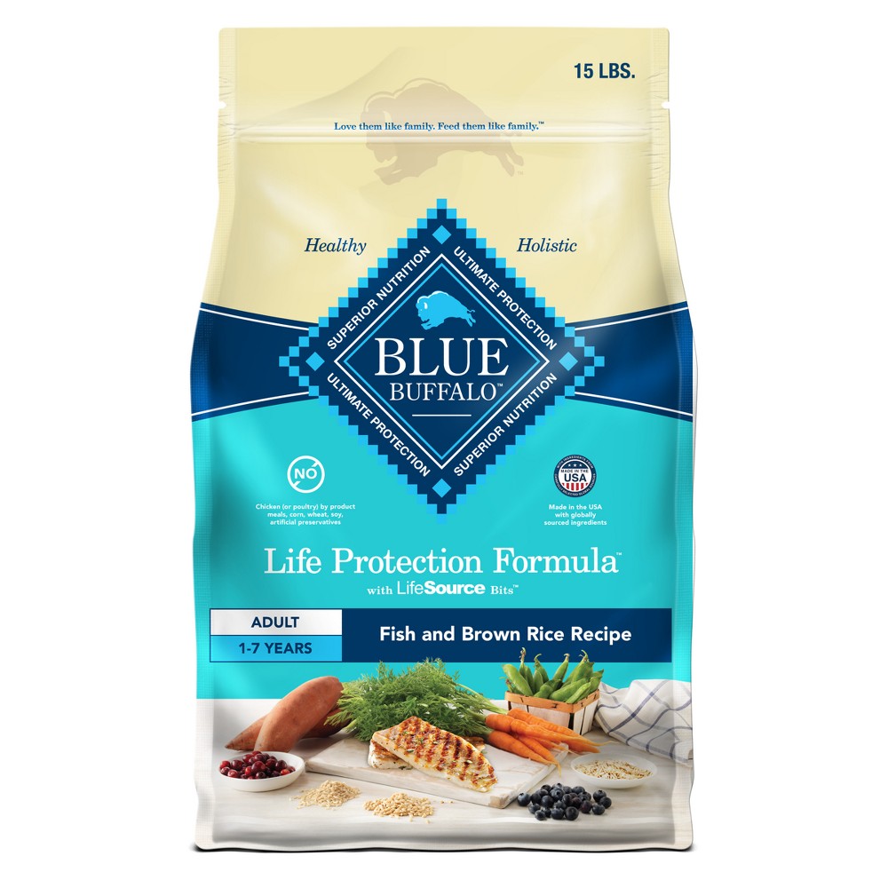 UPC 859610000302 product image for Blue Buffalo Life Protection Formula Natural Adult Dry Dog Food with Fish and Br | upcitemdb.com