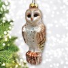 Classic Barn Owl Glass Christmas Ornament| OrnamentallyYou - 2 of 4