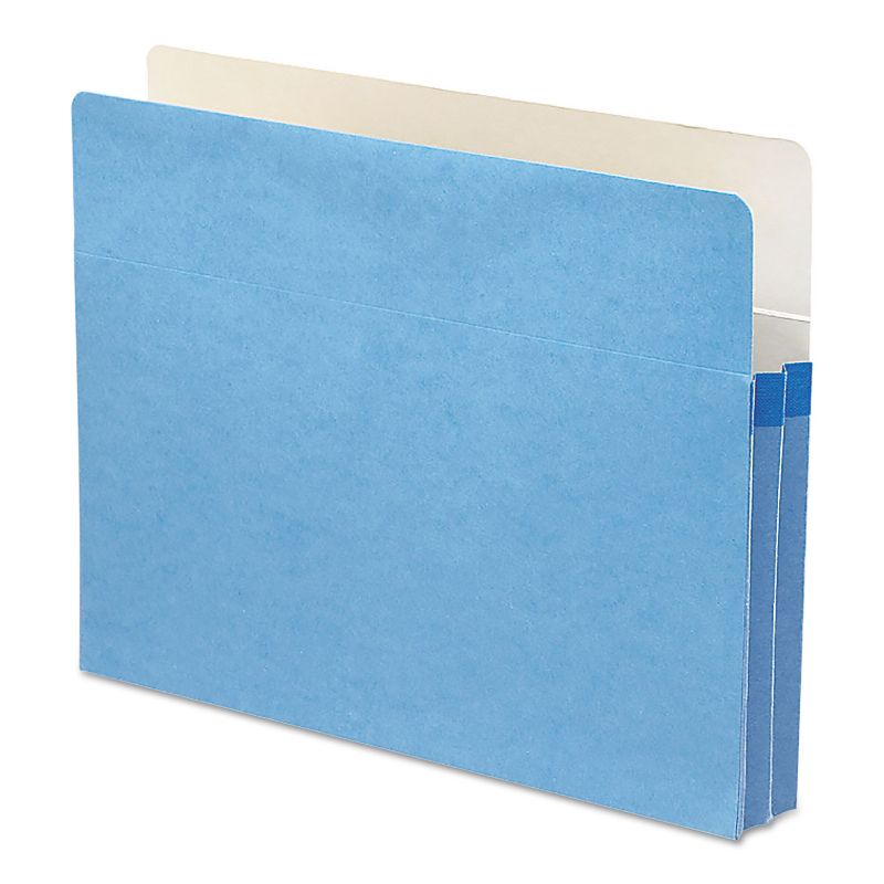 Smead 1 3/4" Exp Colored File Pocket Straight Tab Letter Blue 73215, 3 of 9