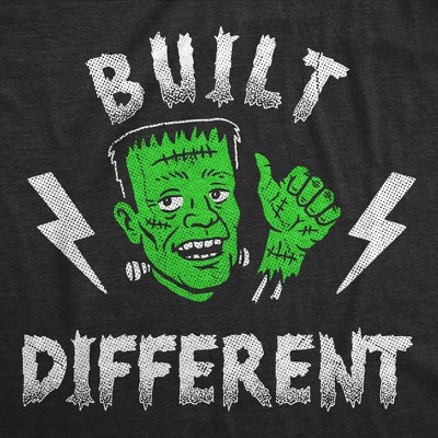 Мужские футболки Crazy Dog T-Shirts, Inc. Mens Funny T Shirts Built Different Sarcastic Frankenstein Graphic Novelty Halloween Tee For Men - Crazy Dog Men's T Shirt For Halloween Season S — фото 2