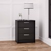 Prepac 21.75" Wide Studio Essentials 3 Drawer Nightstand Black - 4 of 4