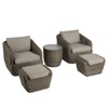 Spruce & Spring Patio Wicker Furniture Set Outdoor Rattan Bistro Set - 2 of 4