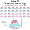 Big Dot of Happiness Colorful Valentine's Day - DIY Blank Paper Desk or Locker Labels - Classroom Name Tags - Set of 32 - 3 of 4