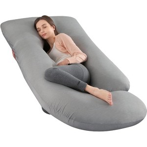 LISM Pregnancy Pillows for Sleeping,Full Body Maternity Pillow with Removable - 1 of 4