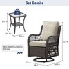 Whizmax 3 Pieces Outdoor Swivel Rocker Set, 2 Chairs and Side Table, 360¡ã Rotation, Patio, Porch, Pool - 2 of 4