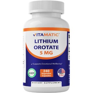 Lithium Orotate 5mg, 240 Veggie Capsules - 1 of 4