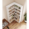 Corner Bookshelf 72.8" Tall, 5-Tier L-Shape Bookcase, Large Storage Shelf for Living Room & Bedroom - 4 of 4