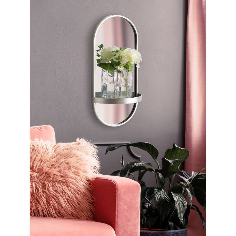 11&#34; x 24&#34; Estero Functional Wall Mirror Silver - Kate &#38; Laurel All Things Decor, 6 of 7