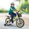 Infans Rabbit Pilot Sporty Kids Bike, 16 Inch Child Bike for 4-7 Years Old with Adjustable Height, Training Wheels, Handbrake & Coaster Brake, Green - 3 of 4