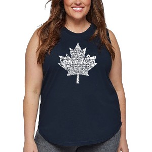 LA Pop Art Women's Word Art Tank Top - CANADIAN NATIONAL ANTHEM - 1 of 4