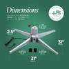 Home Heritage 1-1.5" Artificial Christmas Tree Base Rotating Metal Stand w/Stanley 5' Skinny Pencil 150 Pre-Lit White Lights Artificial Christmas Tree - 4 of 4