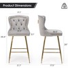 Infurnic Dining Chairs, Modern Upholstered Dining Chairs Set with Sturdy Legs, for Kitchen and Dining Room, 2PCS, Gray, 17.7"*17.5"*26" - 4 of 4