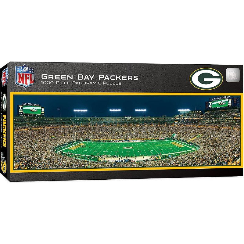 MasterPieces Inc Green Bay Packers Stadium NFL 1000 Piece Panoramic Jigsaw Puzzle, 1 of 4