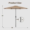 DOMETOUR 10ft Outdoor Market Patio Umbrella with 8 Sturdy Ribs, Tilt/Crank Push Button for Garden, Deck, Backyard and Pool - 2 of 4
