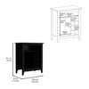 NicBex Mobile Kitchen Island Cart Morden Kitchen Carts on Wheels with Storage,2 Open Shelves and 8 Bottle Rack for Kitchen - 2 of 4