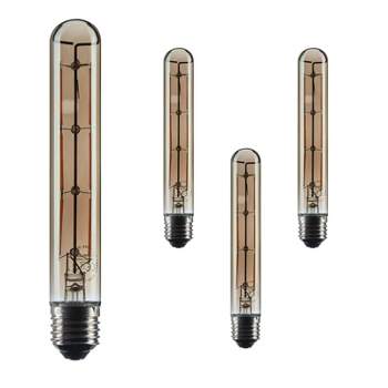 CROWN LED 230V, 40 Watt Edison Flute Tube Light Bulb E26 Base Dimmable Incandescent Bulbs, 6 Pack