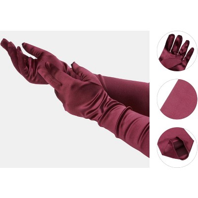 INSPIRE CHIC Women's Full Finger Opera Length Solid Gloves - image 2