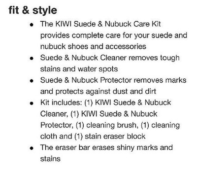 Kiwi suede deals cleaner kit