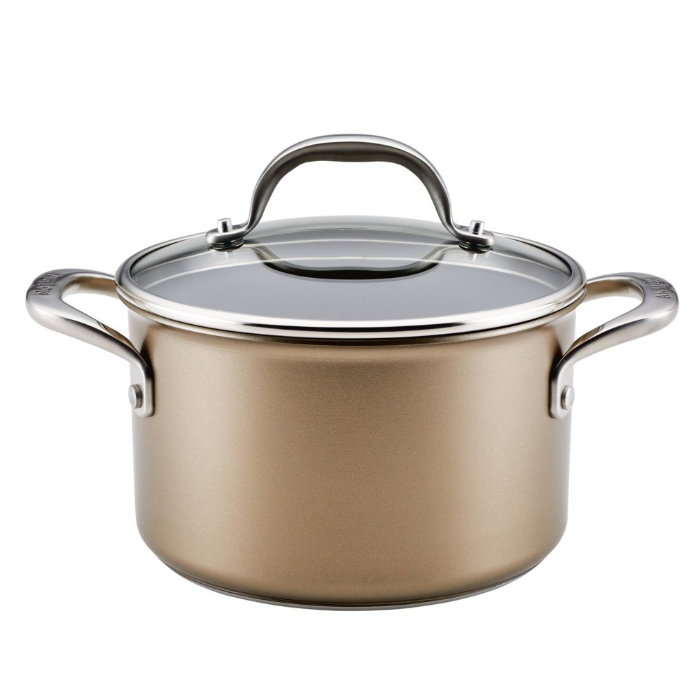 Anolon Ascend 4qt Hard Anodized Nonstick Saucepot with Lid Bronze