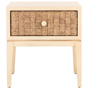 Armand Woven Wood Nightstand - SFV1304 - Safavieh Couture - 1 of 4