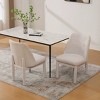 Set of 2 Modern Upholstered Dining Chairs with High Curved Backrest, Wood Armless Side Chairs for Dining Room or Kitchen-Panipeachy - 3 of 4