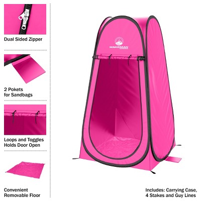 Pink Polyester Pop Up Privacy Tent with Carry Bag