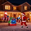 SEVOBAL Inflatable Holiday Decorations 4.7 FT Christmas Inflatable Decoration, Large Motorized Seesaw Santa and Reindeer, Multi, 55.1"*28.3"*47.2" - 2 of 4