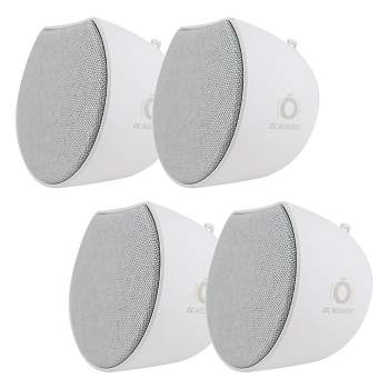 OC Acoustic Newport Plug-in Outlet Speaker with Bluetooth 5.1 and Built-in USB Type-A Charging Port - Set of 4