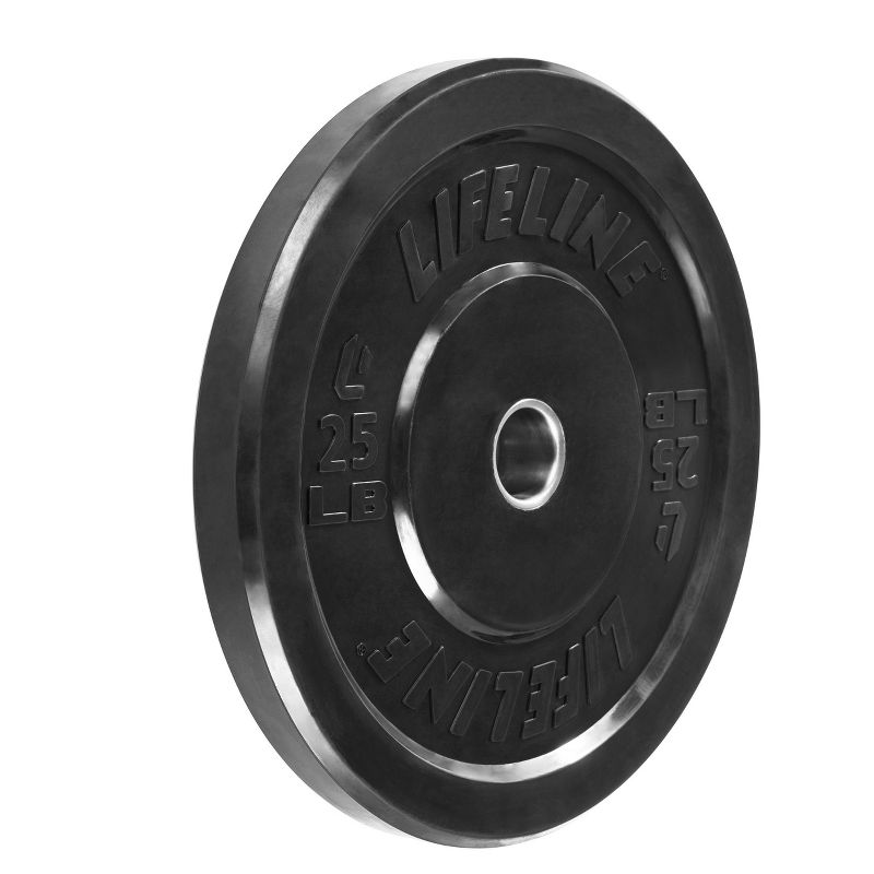 Lifeline Olympic Rubber Bumper Plate 25lbs, 3 of 6