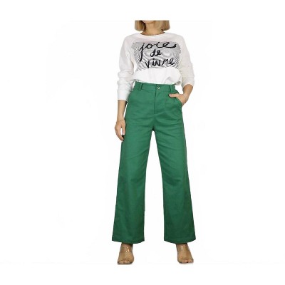 Women's Cotton Twill Wide Leg Pants - Mulla