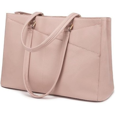 Laptop Tote Bag for Women 15.6 Inch Waterproof Leather Computer Bags Business Office Work Briefcase