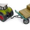 Claas Tractor with Square Bale Grab Green and Oehler Bale Trailer with 12 Hay Bales 1/50 Diecast Model by Siku - 3 of 3