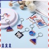 50 Set Memorial Keychain USA Flag Key Ring Acrylic Key Chain Holidays & Events Party Favors - 4 of 4