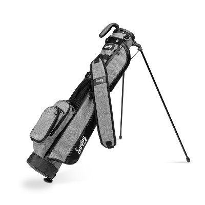 Sunday Golf 31 Inch Loma Versatile Lightweight Golf Bag w/ Built In Carry Handle, Holder, Strap, and Duraflex Stand Legs, Up to 8 Clubs, Heather Gray